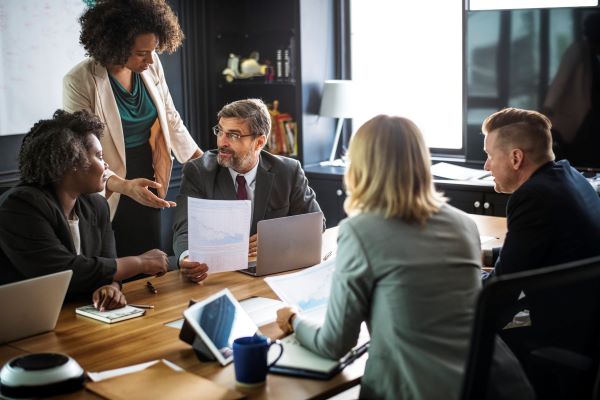 image of people meeting for problem solving