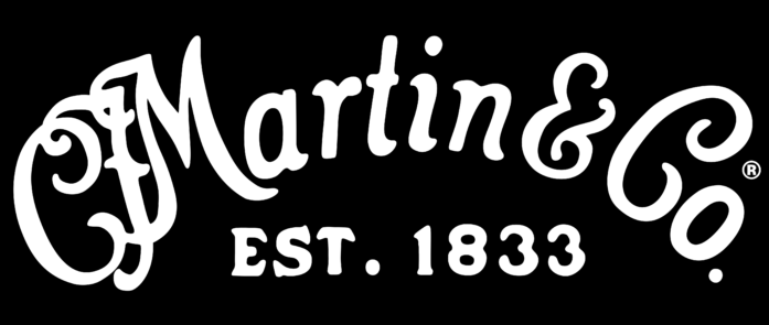 Martin Guitar logo in black and white
