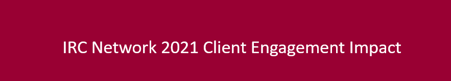 infographic of IRC Network 2021 Client Engagement Impact