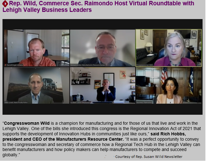 Zoom image of six participants at roundtable