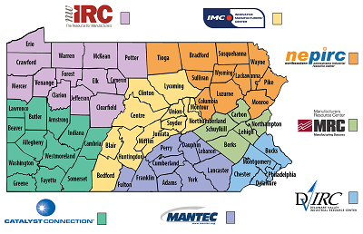 Map of PA IRC counties