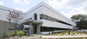Big white manufacturing facility owned by Sharp in Allentown, PA