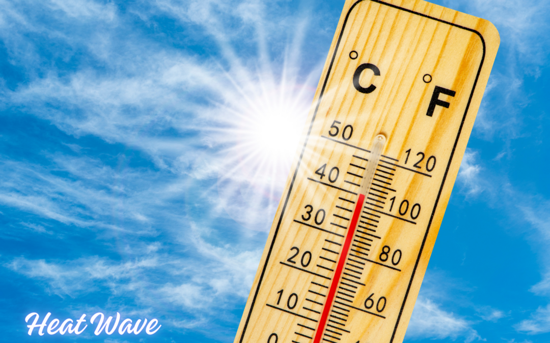 Blue Sky, Hot Temperature on thermometer