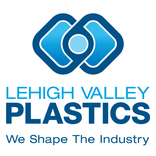 Lehigh Valley Plastics logo in blues and white